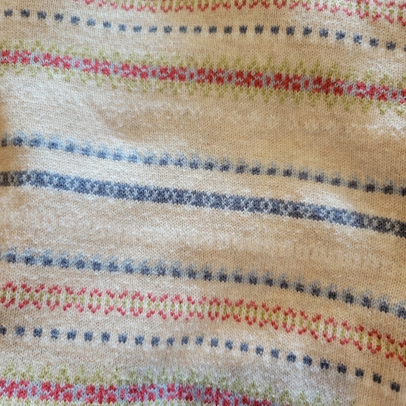 5/$20 Vintage 90s Tabi Nordic stripe patterned sweater tee shirt medium - Picture 5 of 5